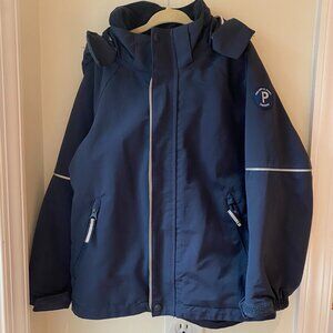 Polarn O. Pyret waterproof shell jacket - size 5-6 Navy